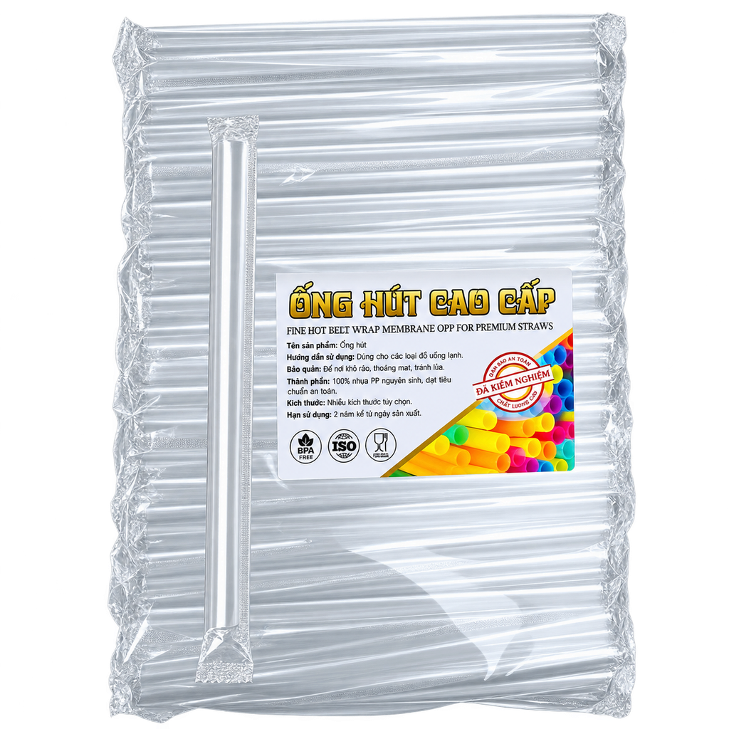 Ống hút nhựa - túi 50 cái